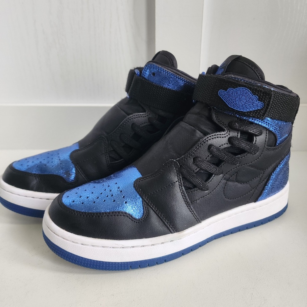 Nike Air Jordan 1 Nova XX Black Royal Blue Metallic AV4052-041 Women 9 Sneaker